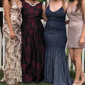 Rose gold prom dress